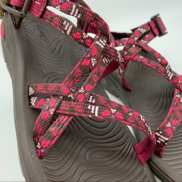 CHACO ZX/1 fuschia double strap sandals, women’s 8 - Picture 4 of 8